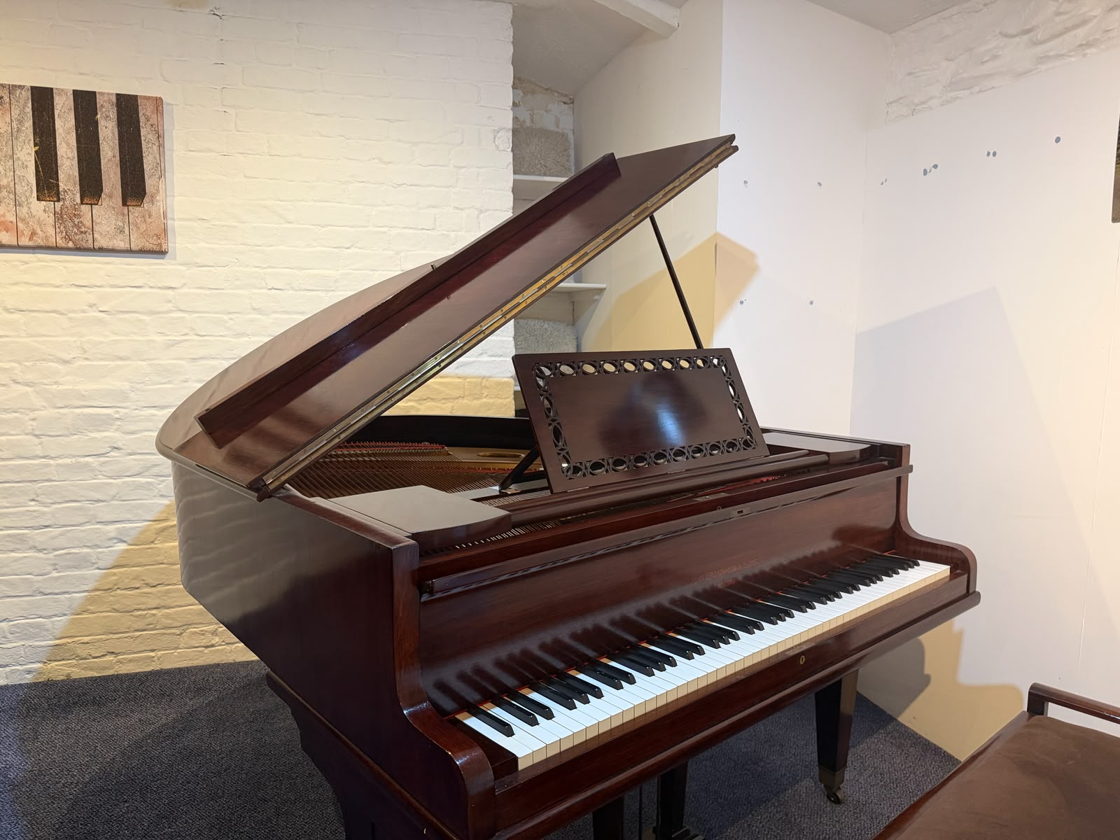 John Broadwood and Sons baby grand piano